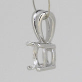 Sterling Silver Semi Mount Pendant Setting Round RD 6x6mm Solitaire - Syzjewelry